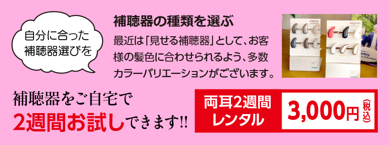 補聴器の種類を選ぶ